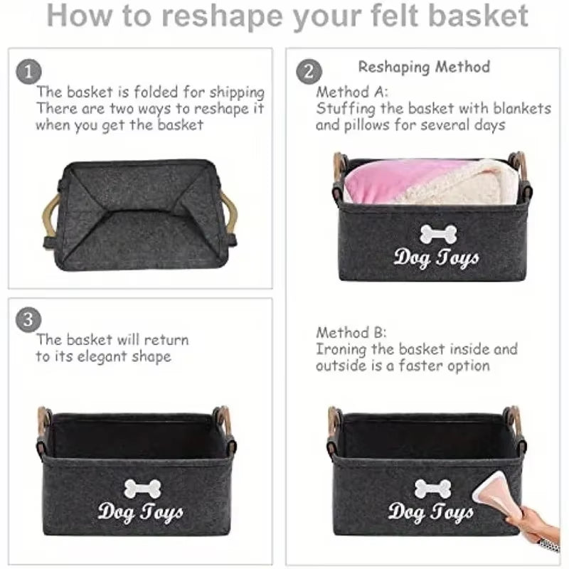 „PawBox“ – Filz-Aufbewahrungsbox für Haustiere