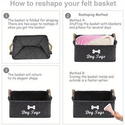 „PawBox“ – Filz-Aufbewahrungsbox für Haustiere